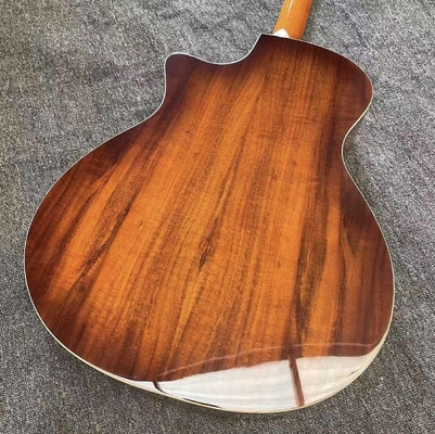 Custom 6 Strings KOA Wood Taylor Style Acoustic Guitar Glossing Finish Body Matt Neck Open Tuner supplier