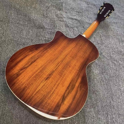 Custom 6 Strings KOA Wood Taylor Style Acoustic Guitar Glossing Finish Body Matt Neck Open Tuner supplier