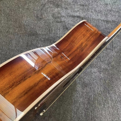 Custom 6 Strings KOA Wood Taylor Style Acoustic Guitar Glossing Finish Body Matt Neck Open Tuner supplier