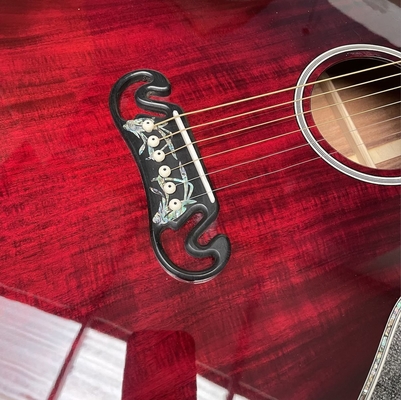 Custom 43 Inch Jumbo Gibson Style SJ200 Cutaway Solid KOA Wood Acoustic Guitar with Double S1-PRO V3 Pickup, Solid Wood Version supplier