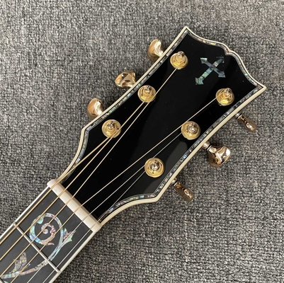 Custom 43 Inch Jumbo Gibson Style SJ200 Cutaway Solid KOA Wood Acoustic Guitar with Double S1-PRO V3 Pickup, Solid Wood Version supplier