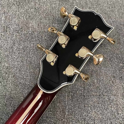 Custom 43 Inch Jumbo Gibson Style SJ200 Cutaway Solid KOA Wood Acoustic Guitar with Double S1-PRO V3 Pickup, Solid Wood Version supplier