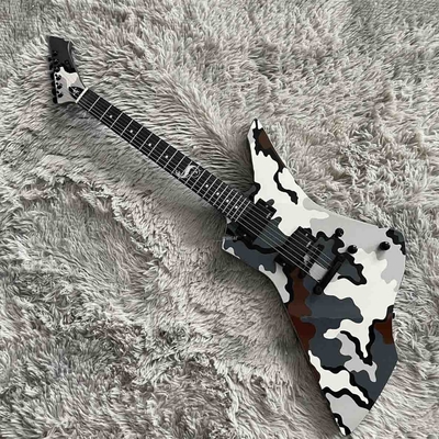Custom Snake Byte James Hetfield Signature Camo Electric Guitar with 9V Active Pickup, EMG Pickups, Black Hardware supplier