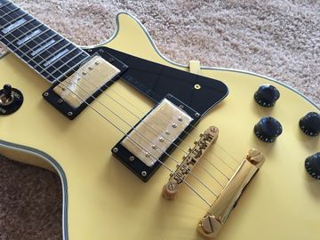 Custom guitar shop lp electric guitar Cream color 7 ply binding Ebony fingerboard Golden hardwares Grover tuner Randy Rh supplier