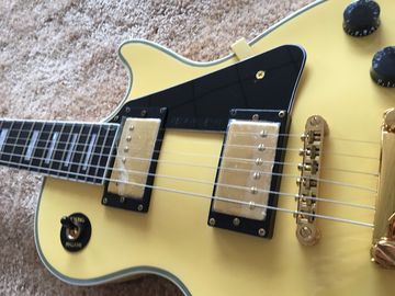 Custom guitar shop lp electric guitar Cream color 7 ply binding Ebony fingerboard Golden hardwares Grover tuner Randy Rh supplier