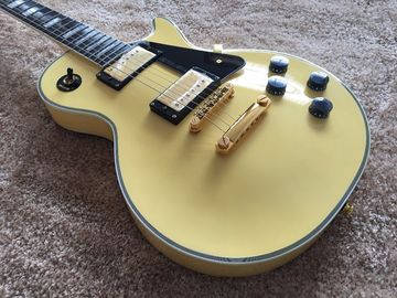 Custom guitar shop lp electric guitar Cream color 7 ply binding Ebony fingerboard Golden hardwares Grover tuner Randy Rh supplier