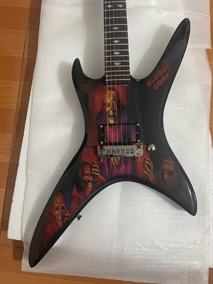 Custom B.C Rich Solid Printed Pattern Hydrographics Transfer Printing Rare Electric Guitar supplier