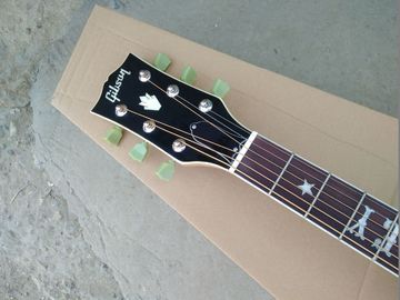 Flame maple custom G200 acoustic guitar Elvis Presley fretboard inlays supplier