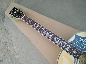 Flame maple custom G200 acoustic guitar Elvis Presley fretboard inlays supplier
