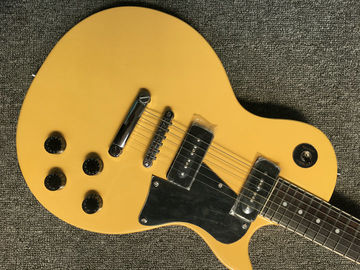 Lp Junior electric guitar yellow color one piece bridge P90 pickups 22 dot inlay frets LP guitar supplier