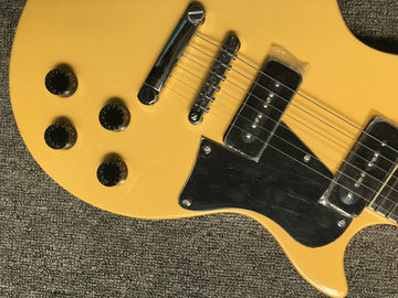 Lp Junior electric guitar yellow color one piece bridge P90 pickups 22 dot inlay frets LP guitar supplier