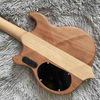 Custom 4 Strings Neck Through Body Alembic Style Electric Bass Guitar Tree Burl Top supplier