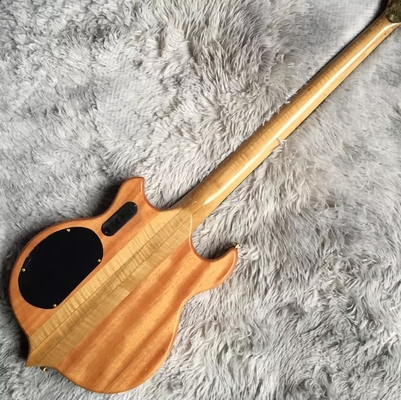Custom 4 Strings Neck Through Body Alembic Style Electric Bass Guitar Tree Burl Top supplier