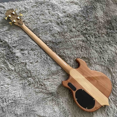 Custom 4 Strings Neck Through Body Alembic Style Electric Bass Guitar Tree Burl Top supplier