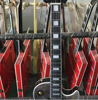 Custom GB Style Les Paul LP Electric Guitar Gray Burl Maple Top Gold Hardware supplier