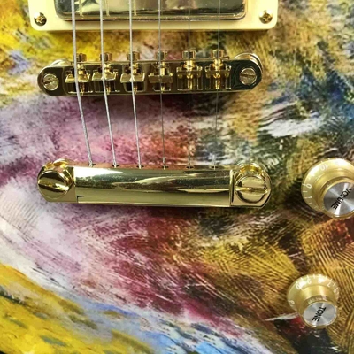 Custom GB LP Style Handpaint Electric Guitar with 2H pickup Gold Hardware Mahogany Body supplier
