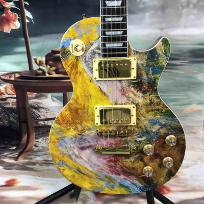 Custom GB LP Style Handpaint Electric Guitar with 2H pickup Gold Hardware Mahogany Body supplier