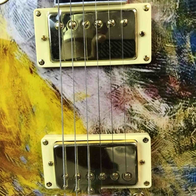 Custom GB LP Style Handpaint Electric Guitar with 2H pickup Gold Hardware Mahogany Body supplier