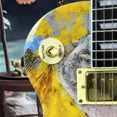 Custom GB LP Style Handpaint Electric Guitar with 2H pickup Gold Hardware Mahogany Body supplier