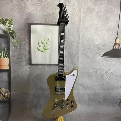Custom Gibson Style Gold Color Firebird Electric Guitar Solid HPL Fretboard HH Pickups Mahogany Body supplier