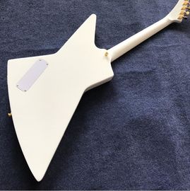 Wholesale Custom shop White Explorer shape Electric Guitar , gold color hardware supplier