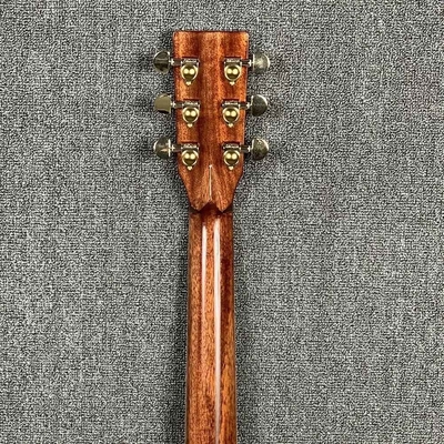 Custom Martin Style OM Style 42 Solid Spruce Cedar Top Acoustic Guitar Real Abalone Inlay with Vintage Gold Tuner supplier
