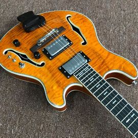 wholesale and retail Big John new natural F hollow electric guitar supplier