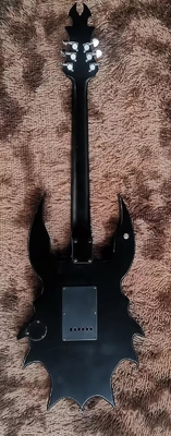 Custom Handcrafted Electric Guitar Colorful Painting COW Skull Head Hummbucker Pickups supplier