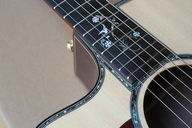 Ebony finggerboard 41-inch cutaway 916 natural wood color left handed acoustic guitar, Spruce,fishman pickup EQ supplier