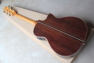 Ebony finggerboard 41-inch cutaway 916 natural wood color left handed acoustic guitar, Spruce,fishman pickup EQ supplier