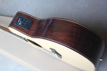 Ebony finggerboard 41-inch cutaway 916 natural wood color left handed acoustic guitar, Spruce,fishman pickup EQ supplier