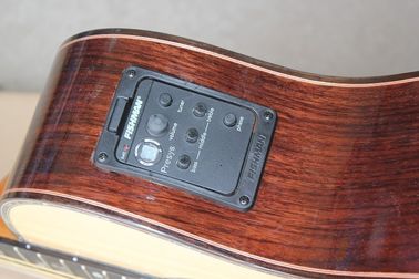 Ebony finggerboard 41-inch cutaway 916 natural wood color left handed acoustic guitar, Spruce,fishman pickup EQ supplier