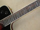 Wholsale Factory custom 21frets classic semi-hollow tobacco sunburst folk acoustic guitar with bird inlay supplier