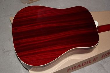 Custom Gibson 41 inch DOVE 20 frets rounded corner tobacco sunburst acoustic guitar with electric guitar's pickup supplier