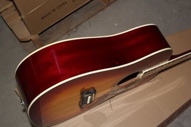 Custom Gibson 41 inch DOVE 20 frets rounded corner tobacco sunburst acoustic guitar with electric guitar's pickup supplier