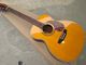 Custom Yellow color 28 Style classic acoustic guitar,Solid Spruce top,Top quality OM body acoustic Guitar supplier