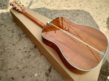 All KOA wood classic acoustic guitar,Flower Ebony Fingerboard,Real Abalone inlays and binding supplier