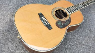 39&quot; 000 Style Acoustic Guitar,Ebony Fretboard,Abalone inlay,One piece of neck,Solid Spruce top acoustic guitar supplier