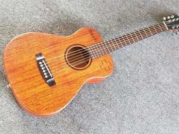 34&quot; traveling acoustic guitar,Factory Sapele-wood top and back Mini acoustic Guitar supplier