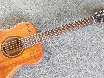 34&quot; traveling acoustic guitar,Factory Sapele-wood top and back Mini acoustic Guitar supplier