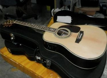 Custom D 45 acoustic guitar life tree inlay fret solid spruce wood top guitar With fisherman with hardcase supplier