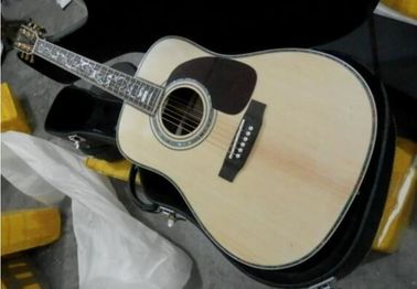 Custom D 45 acoustic guitar life tree inlay fret solid spruce wood top guitar With fisherman with hardcase supplier