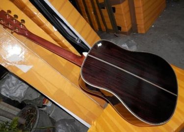 Custom D 45 acoustic guitar life tree inlay fret solid spruce wood top guitar With fisherman with hardcase supplier