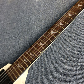 High-quality custom V style electric guitar rosewood fingerboard yellow circle black edge supplier