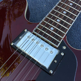 New style high-quality hollow body jazz electric guitar, Double F holes wine Red body and back electric guitar supplier