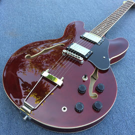 New style high-quality hollow body jazz electric guitar, Double F holes wine Red body and back electric guitar supplier