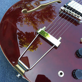 New style high-quality hollow body jazz electric guitar, Double F holes wine Red body and back electric guitar supplier