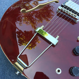 New style high-quality hollow body jazz electric guitar, Double F holes wine Red body and back electric guitar supplier