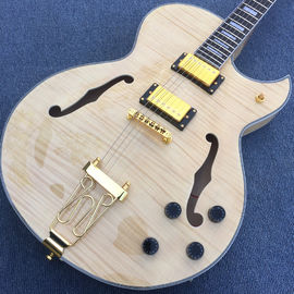 New style high-quality hollow body jazz electric guitar, flamed maple top electric guitar supplier