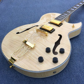 New style high-quality hollow body jazz electric guitar, flamed maple top electric guitar supplier